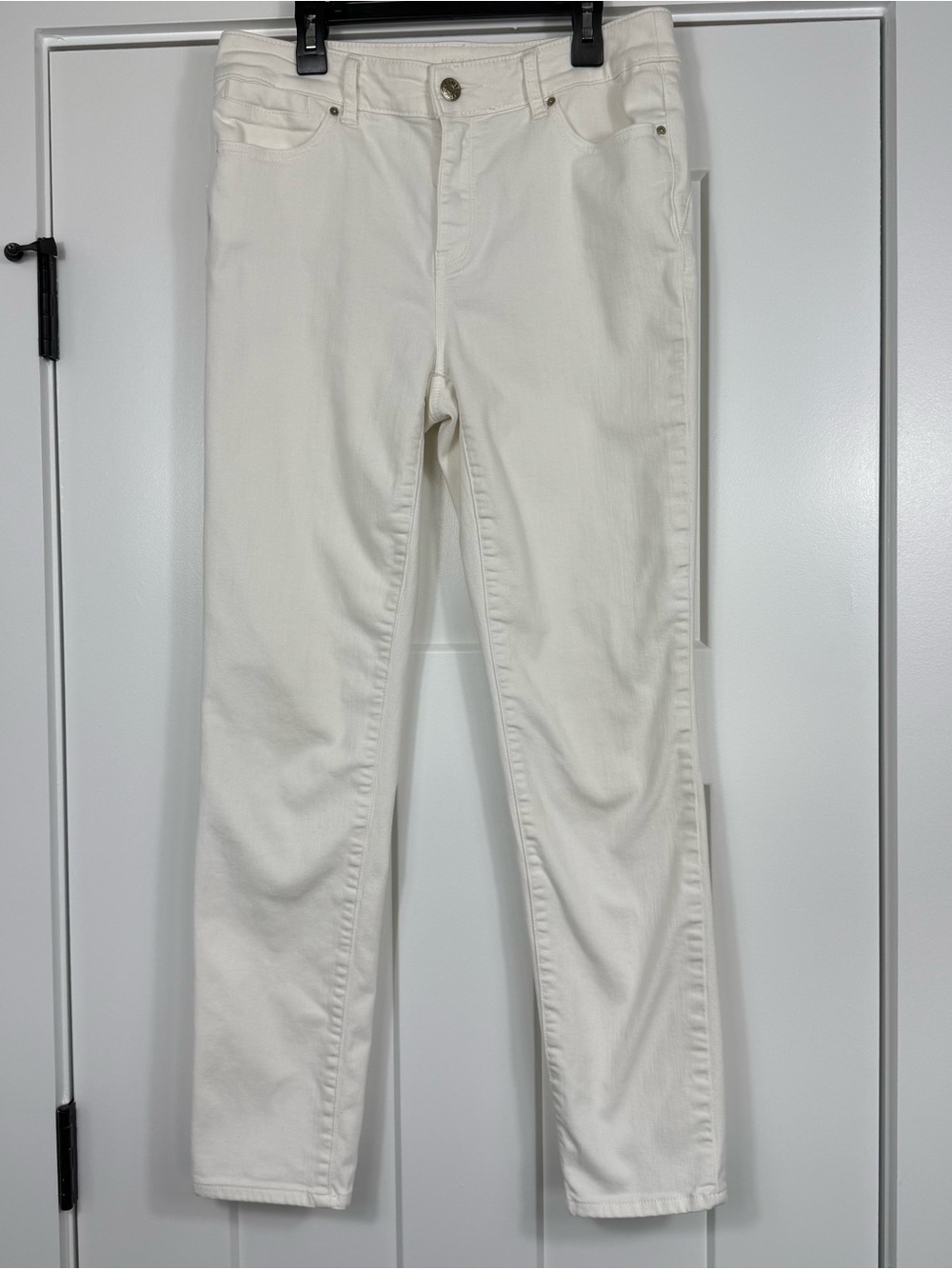 Chico’s The Platinum Jegging Cotton Blend White Women’s Size 0 Regular